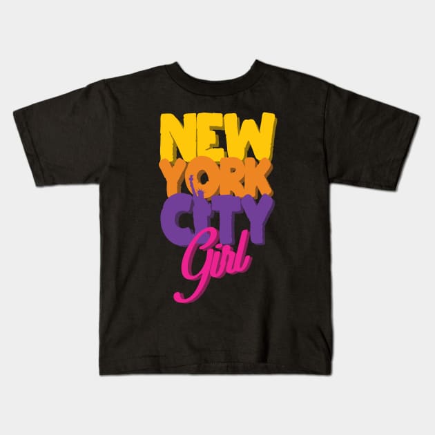 'New York City Girl' Beautiful New York City Gift Kids T-Shirt by ourwackyhome